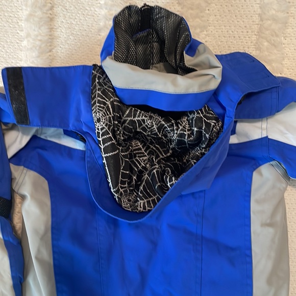 Spyder jacket ski snowboard removable hood zip pockets blue gray black XXL boys - Picture 11 of 16